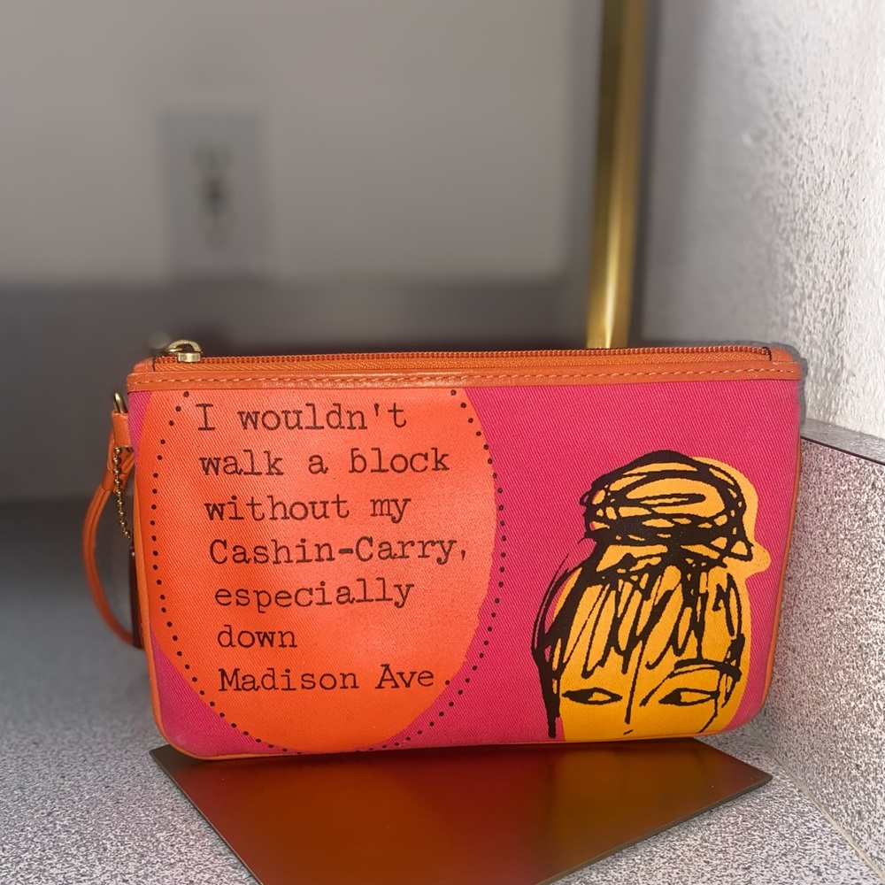 Coach Vintage Bonnie Cashin-Carry Kisslock Wristlet EUC